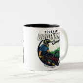 Persoonlijk racistisch circuit voor neerhalen tweekleurige koffiemok (Voorkant rechts)