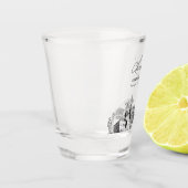 Persoonlijk Raleigh-huwelijksgeschenk Proost Shot Glas (Links)