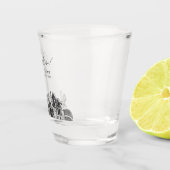 Persoonlijk Raleigh-huwelijksgeschenk Proost Shot Glas (Rechts)