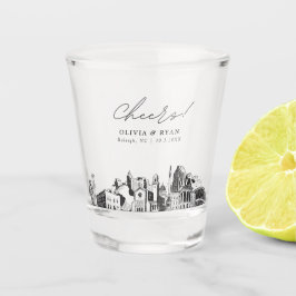 Persoonlijk Raleigh-huwelijksgeschenk Proost Shot Glas