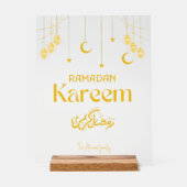 Persoonlijk Ramadan Kareem Acryl Bord Minimalistis (Voorkant)