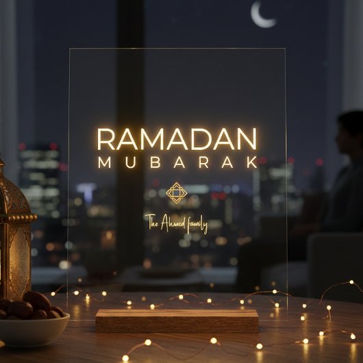 Persoonlijk Ramadan Mubarak Minimaal Acrylaat Bord