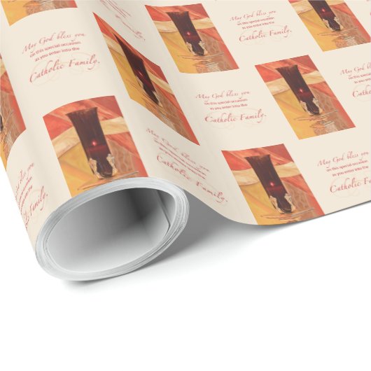 Persoonlijk, RCIA Gefeliciteerd, katholiek, rood Cadeaupapier (Rol Hoek)