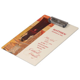 Persoonlijk, RCIA Gefeliciteerd, katholiek, rood Klembord