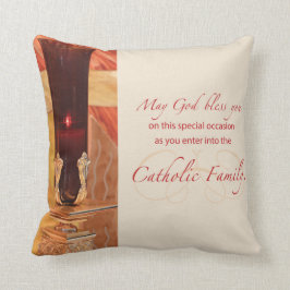 Persoonlijk, RCIA Gefeliciteerd, katholiek, rood Kussen