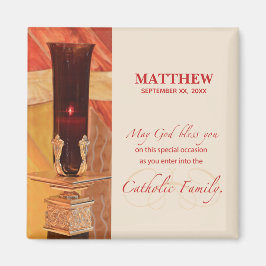 Persoonlijk, RCIA Gefeliciteerd, katholiek, rood Magneet