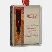 Persoonlijk, RCIA Gefeliciteerd, katholiek, rood Metalen Ornament (Rechts)