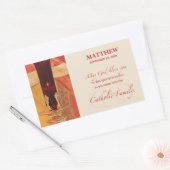 Persoonlijk, RCIA Gefeliciteerd, katholiek, rood Rechthoekige Sticker (Envelop)