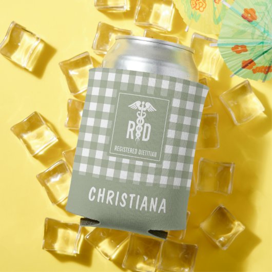 Persoonlijk RD Geregistreerd Dieet Plaid Patroon Blikjeskoeler (Insitu Zomer)