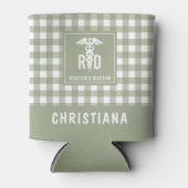 Persoonlijk RD Geregistreerd Dieet Plaid Patroon Blikjeskoeler (Voorkant)