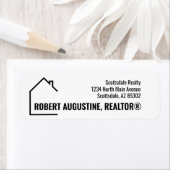 Persoonlijk Realtor Retouradreslabel Etiket (Insitu)