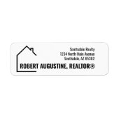 Persoonlijk Realtor Retouradreslabel Etiket (Voorkant)