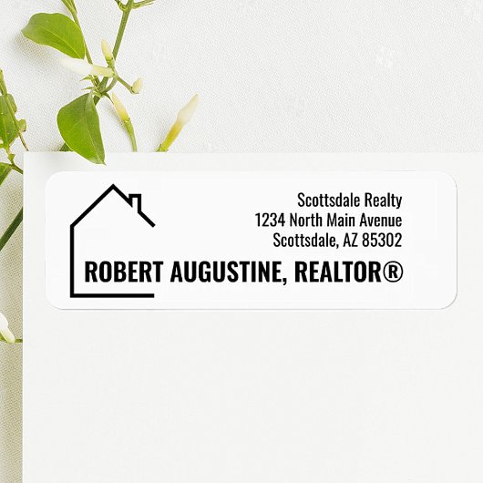 Persoonlijk Realtor Retouradreslabel Etiket