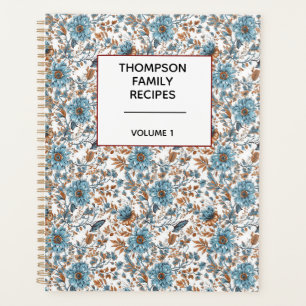 Persoonlijk recept met stijlvolle bloemmotieven in planner