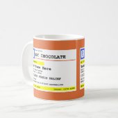 Persoonlijk recept, warme chocolade of koffiemok (Voorkant links)