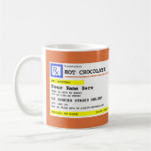 Persoonlijk recept, warme chocolade of koffiemok (Links)