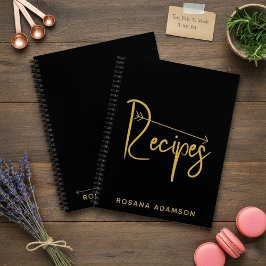 Persoonlijk receptenjournaal (Zwart boek & gouden