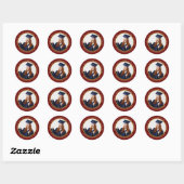 Persoonlijk Red Gold Afstuderen Foto Afstuderen Ronde Sticker (Vel)
