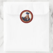 Persoonlijk Red Gold Afstuderen Foto Afstuderen Ronde Sticker (Tas)