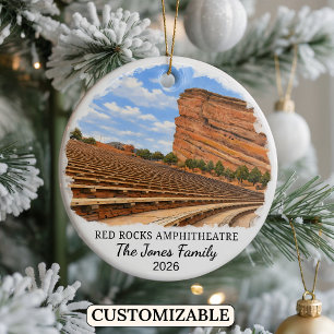 Persoonlijk Red Rocks Park en Amphitheater Keramisch Ornament