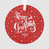 Persoonlijk Red Snowman Year Ornament (achterkant)