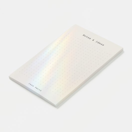Persoonlijk regenboog licht esthetisch stippenrast post-it® notes (Schuin)