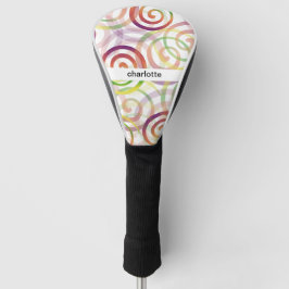 Persoonlijk Regenboog Spiralen Patroon Golfheadcover