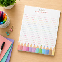 Persoonlijk regenbooglerarennotitieblok