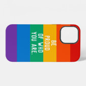 Persoonlijk Regenboogpatroon iPhone Hoesje (Achterkant horizontaal)