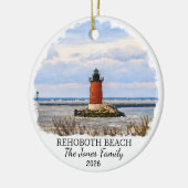 Persoonlijk Rehoboth Beach ornament, Delaware Keramisch Ornament (Links)