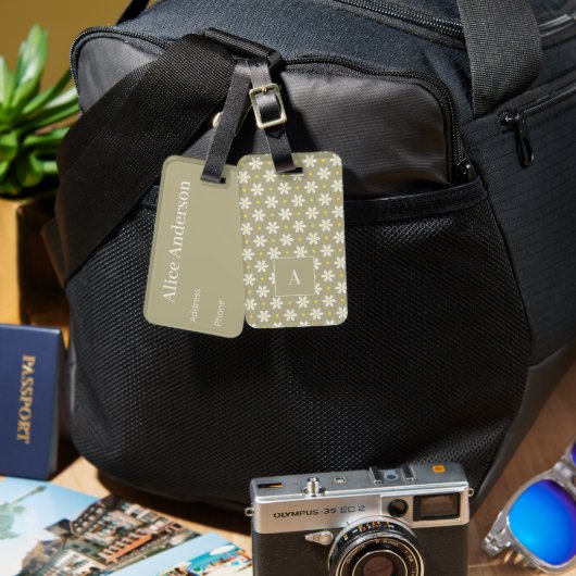 Persoonlijk Reisecadeau voor Vrouwen Gepersonalise Bagagelabel (Voorkant /achterkant)
