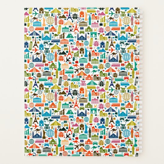 Persoonlijk reizen over de wereld planner (Achterkant)