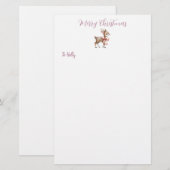 Persoonlijk rendier kerstbriefpapier briefpapier (Voorkant / Achterkant)