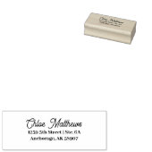 Persoonlijk retouradres Elegant script hout Rubberstempel (Gestempeld)
