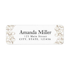 Persoonlijk retouradres: label Gold en wit