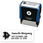 Persoonlijk retouradres met engelvis  zelfinktende stempel (In situ)