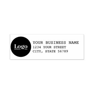 Persoonlijk retouradres met logo zelfinktende stempel