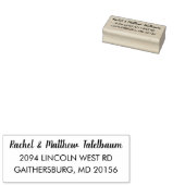 Persoonlijk retouradres voor koppels rubberstempel (Gestempeld)