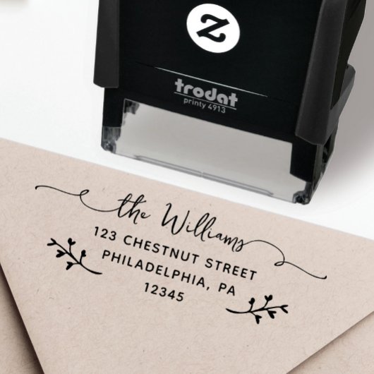 Persoonlijk retouradres zelfinkende stempel