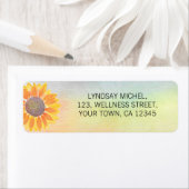 Persoonlijk retouradres zonnebloem etiket (Insitu)