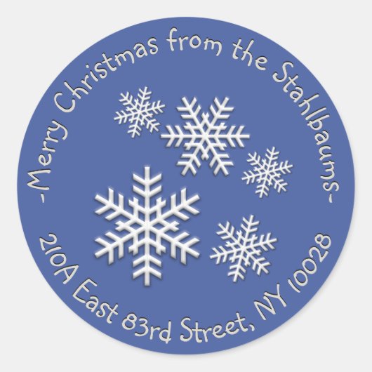 Persoonlijk retouradrespakket of cadeaulabel ronde sticker (Voorkant)