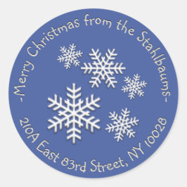 Persoonlijk retouradrespakket of cadeaulabel ronde sticker