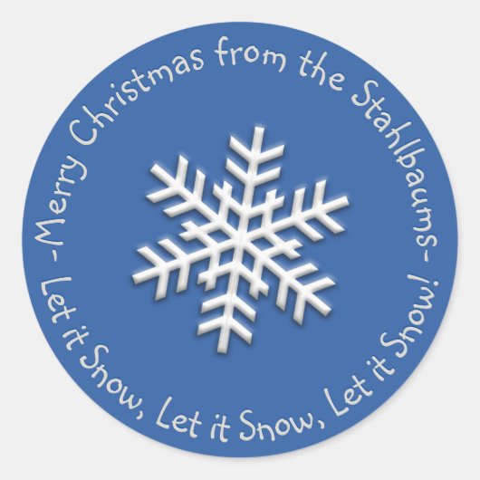 Persoonlijk retouradrespakket of cadeaulabel ronde sticker (Voorkant)