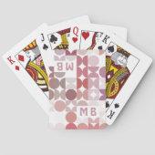 Persoonlijk Retro Abstract Geometrisch Kunstpatroo Pokerkaarten (Achterkant)