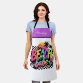 Persoonlijk Retro Beach Babe Zomer Vibe Design Schort (Gedragen)