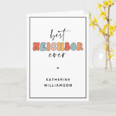 Persoonlijk Retro Beste Buur Ever Schattig Kaart (Gele Bloem)