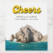 Persoonlijk Retro Cabo Trouwetiket voor Wijnfles Wijn Etiket (Enkel label)