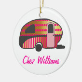 Persoonlijk Retro Design Caravanornamenten Keramisch Ornament (Links)