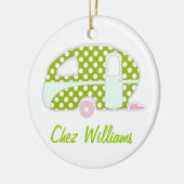 Persoonlijk Retro Design Caravanornamenten Keramisch Ornament (Links)