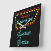 Persoonlijk Retro Garage Bord Klok Cadeau (Hoek)